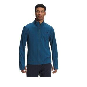 THE NORTH FACE MEN'S GRID FLEECE LIGHTWEIGHT FULL ZIP JACKET Monterey Blue Sz SM